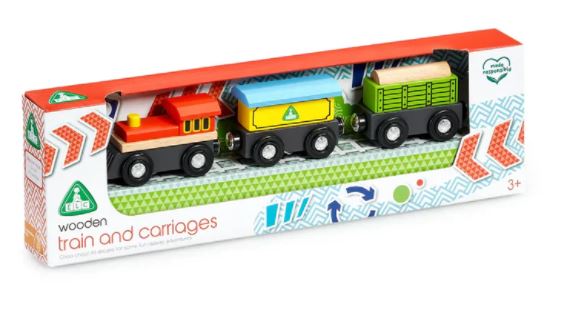 Early Learning Centre Wooden Train And Carriages