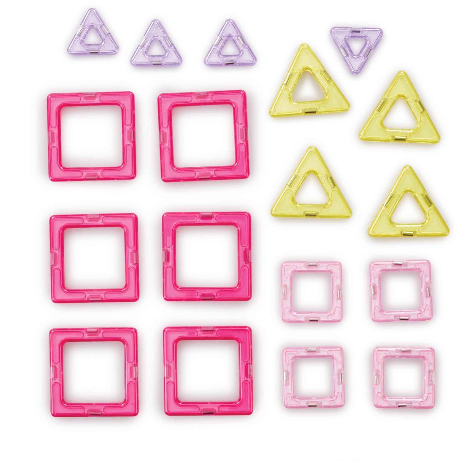 Magnimake 18 Piece Magnetic Tile Pastel Starter Set