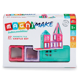 Magnimake 27 Piece Magnetic Tile Castle Set