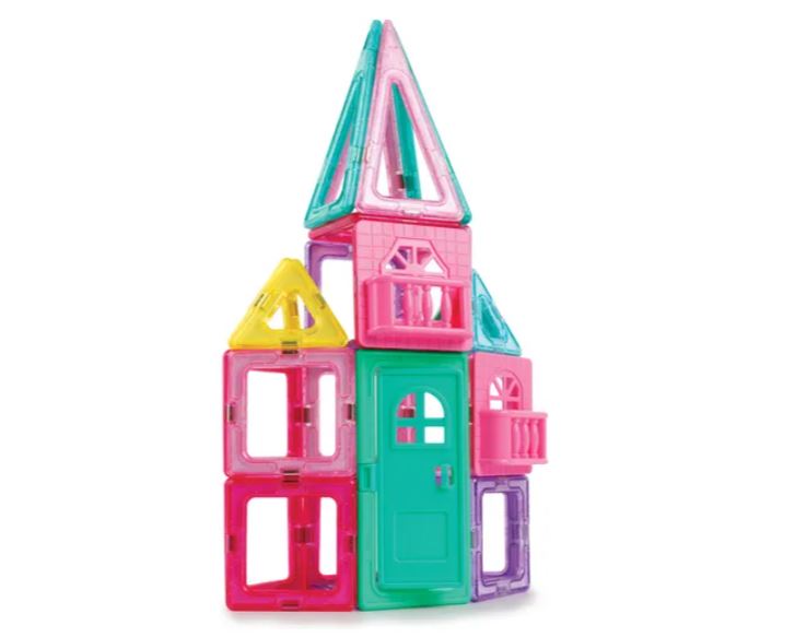 Magnimake 27 Piece Magnetic Tile Castle Set