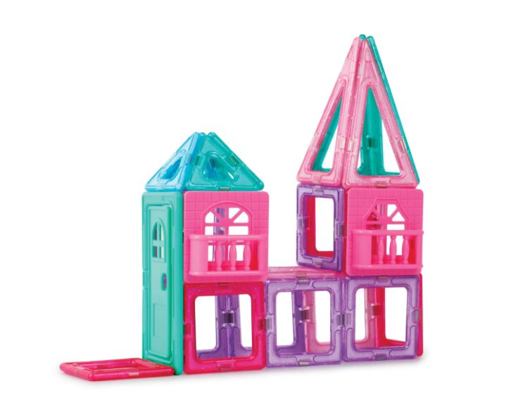 Magnimake 27 Piece Magnetic Tile Castle Set