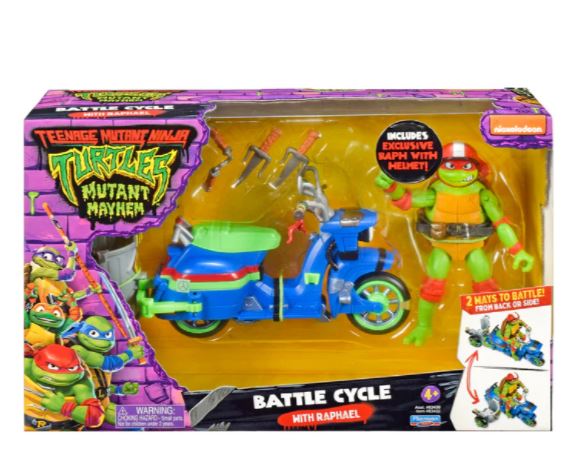 Teenage Mutant Ninja Turtles Mutant Mayhem Battle Sidecar With Exclusive Raphael Figure