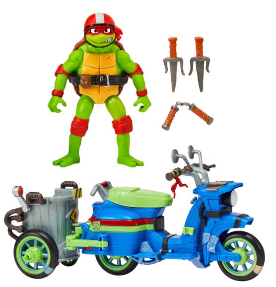 Teenage Mutant Ninja Turtles Mutant Mayhem Battle Sidecar With Exclusive Raphael Figure