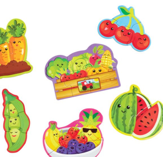 Early Learning Centre Fruit & Vegetable 6 In 1 Jigsaw Puzzles