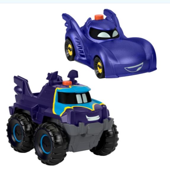Fisher-Price Dc Batwheels Light-Up Racers Bam The Batmobile & Buff The Bat Truck