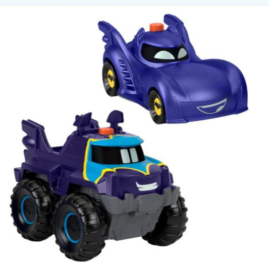 Fisher-Price Dc Batwheels Light-Up Racers Bam The Batmobile & Buff The Bat Truck