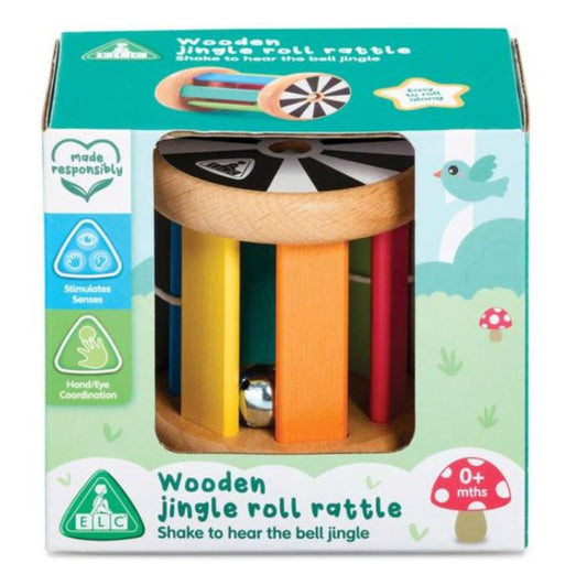 Early Learning Centre Wooden Jingle & Roll Rattle