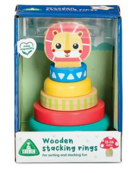 Early Learning Centre Wooden Lion Stackng Rings