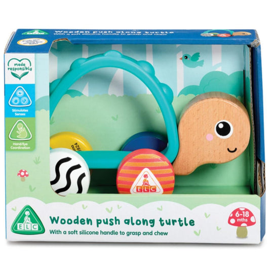 Early Learning Centre Wooden Push Along Turtle Activity Toy V2