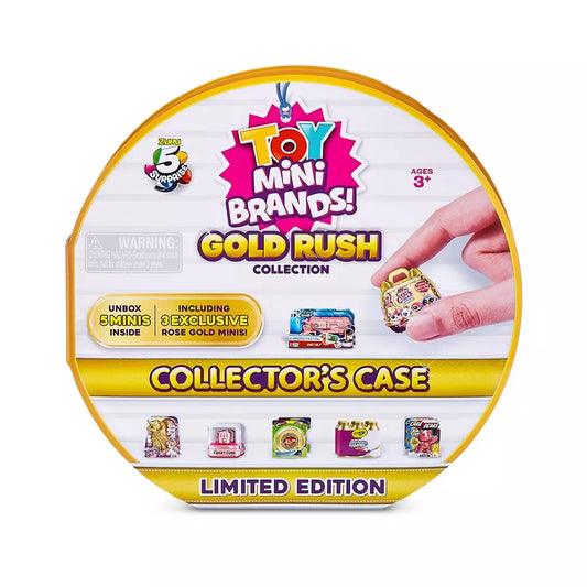5 Surprise Mini Toy Brands Gold Rush Collector Case