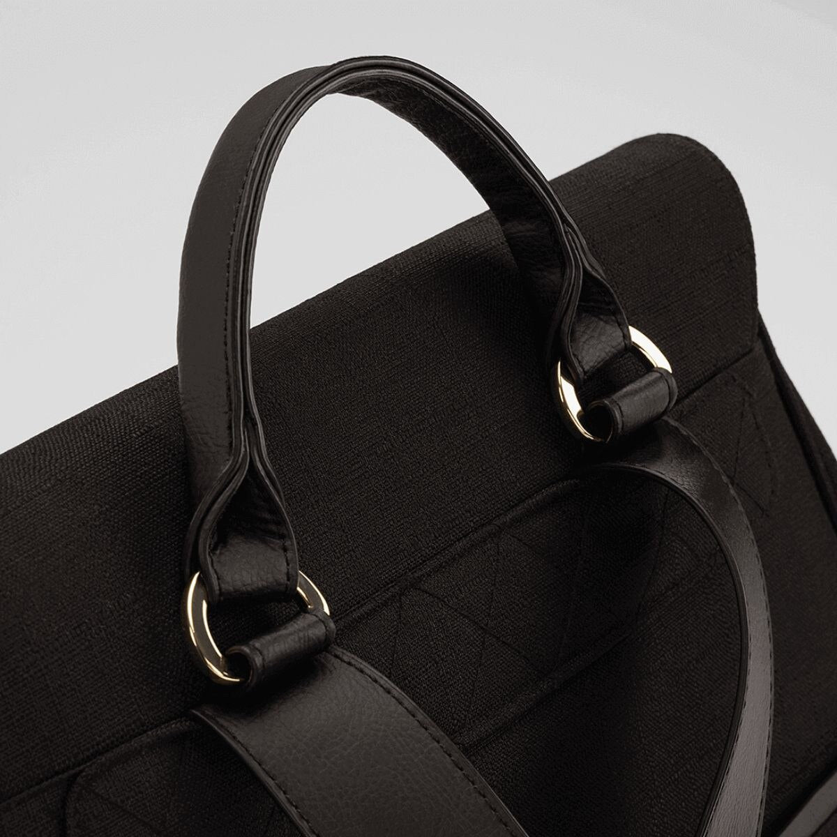 Nuna Diaper Bag With Pad & Bottle Caviar