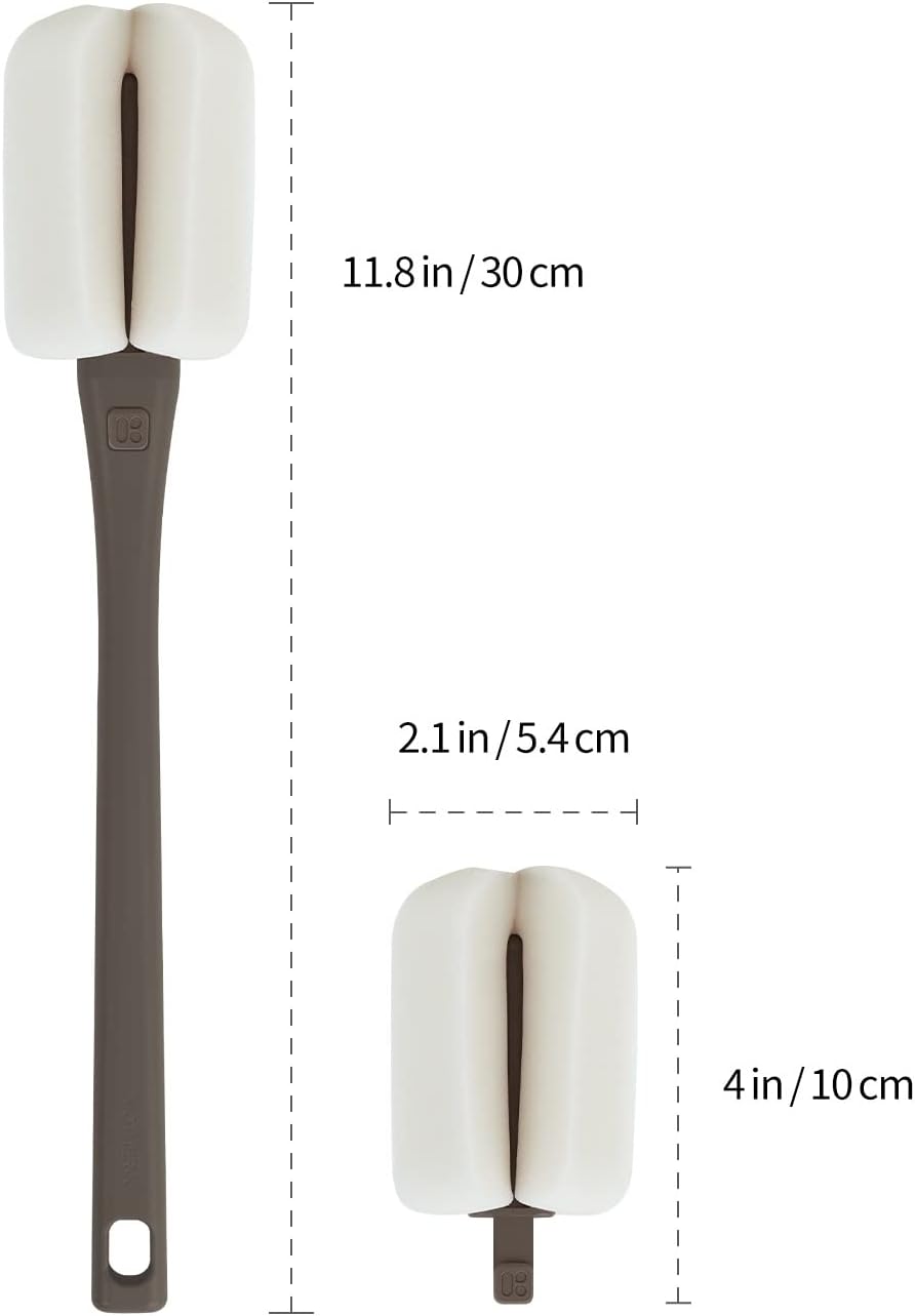 Mother-K Interchangeable Sponge Bottle Brushset Beige