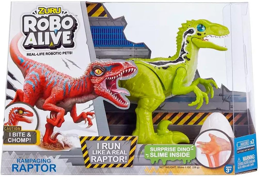 Robo Alive Rampaging Raptor Dinosaur Toy Green