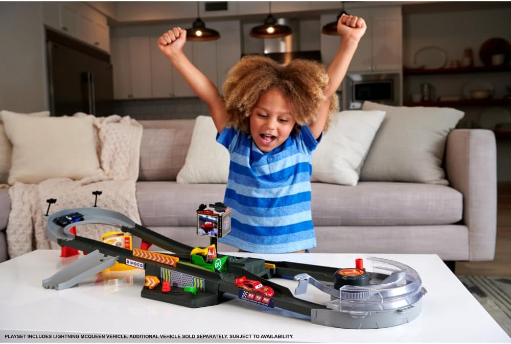 Mattel Disney And Pixar Cars Track Set Piston Cup Action Speedway Playset