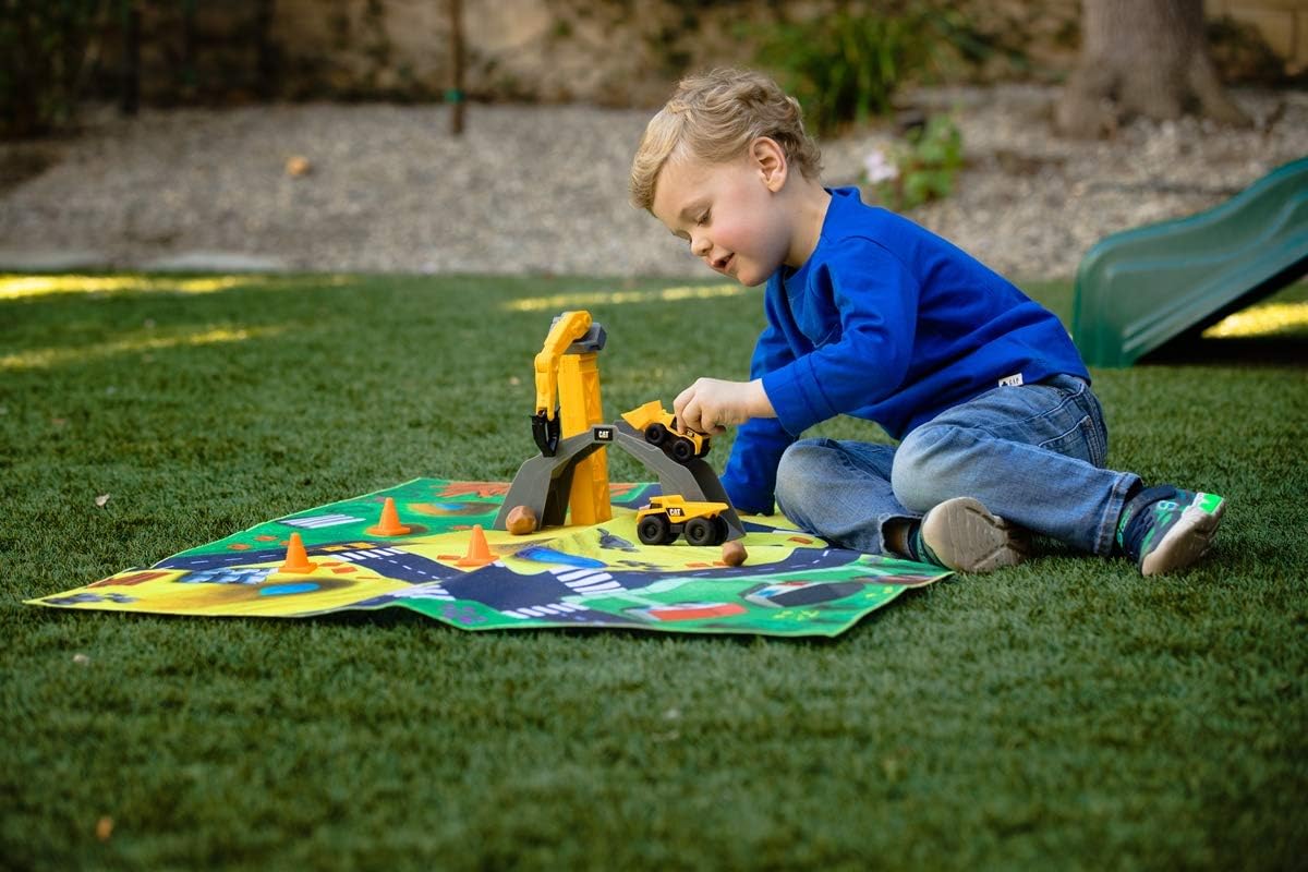 Cat Little Machines Construction Toys Play Mat