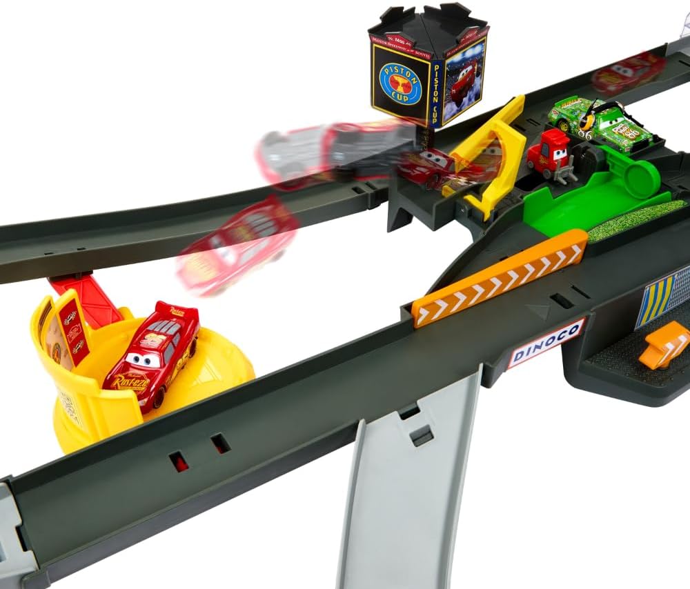 Mattel Disney And Pixar Cars Track Set Piston Cup Action Speedway Playset