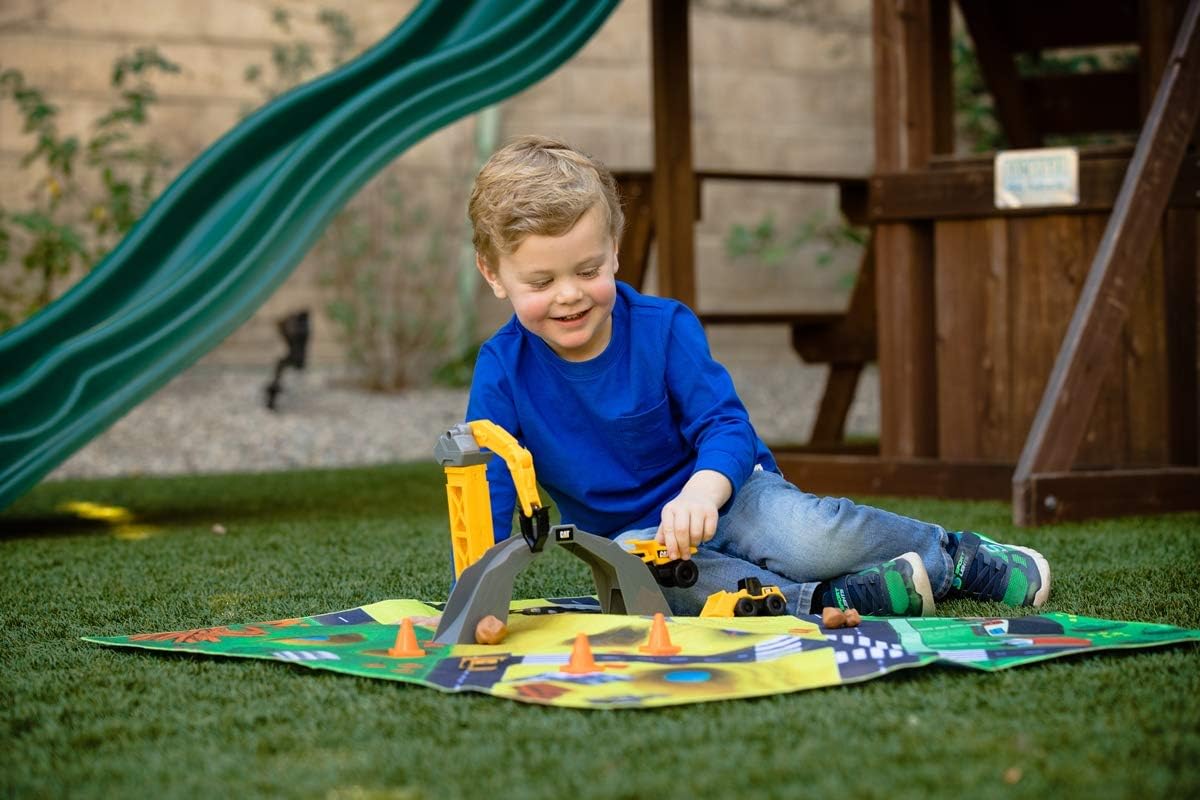 Cat Little Machines Construction Toys Play Mat