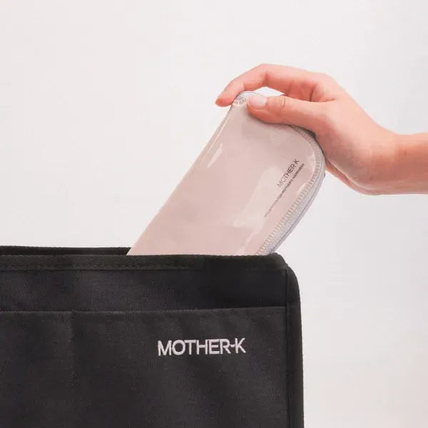 Mother-K Stainless Steel Spoon & Chopsticks With Pouch Beige