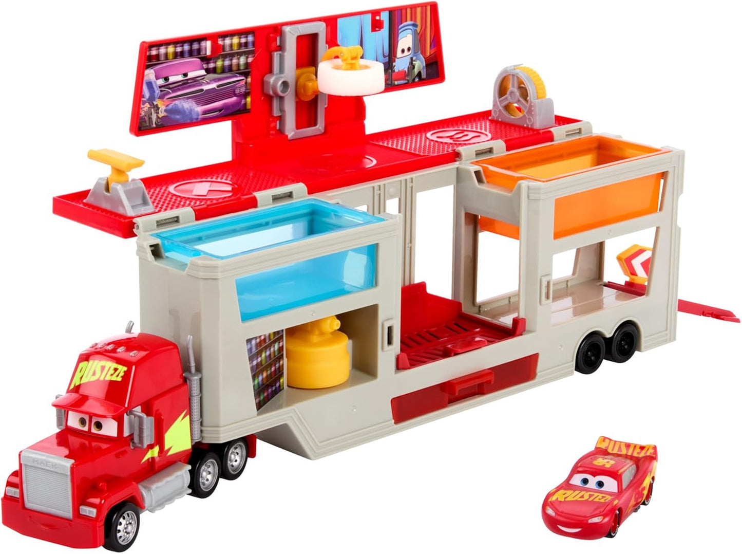 Disney And Pixar Cars Color Changers Mobile Paint Shop Mack Playset