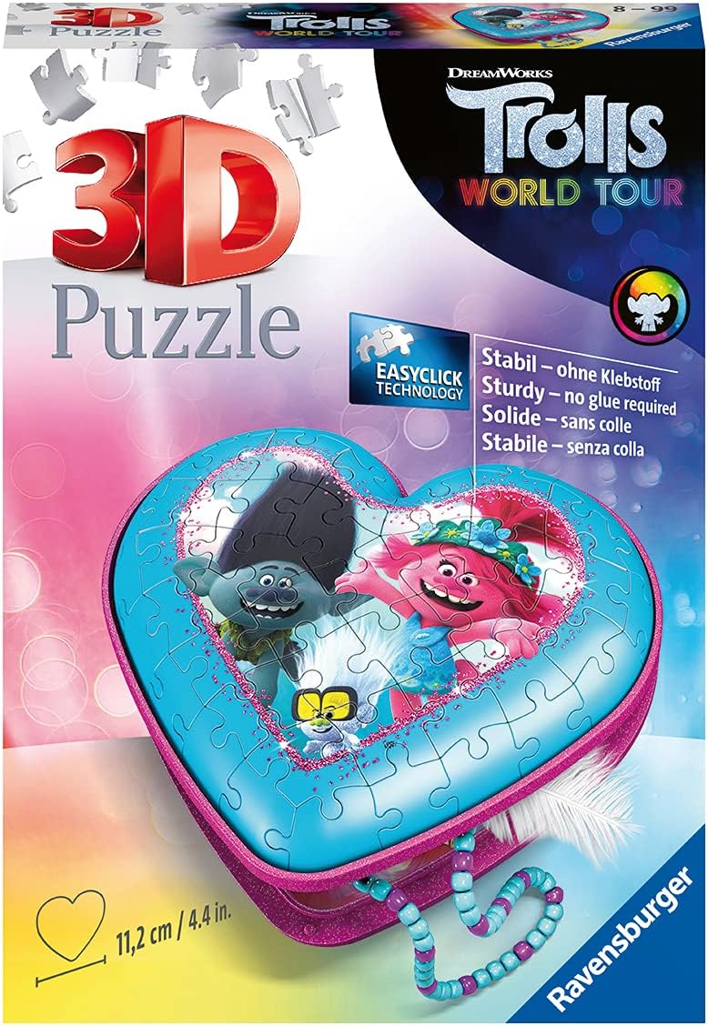 Trolls 2 World Tour-Heart Shaped 54 Jigsaw Puzzle