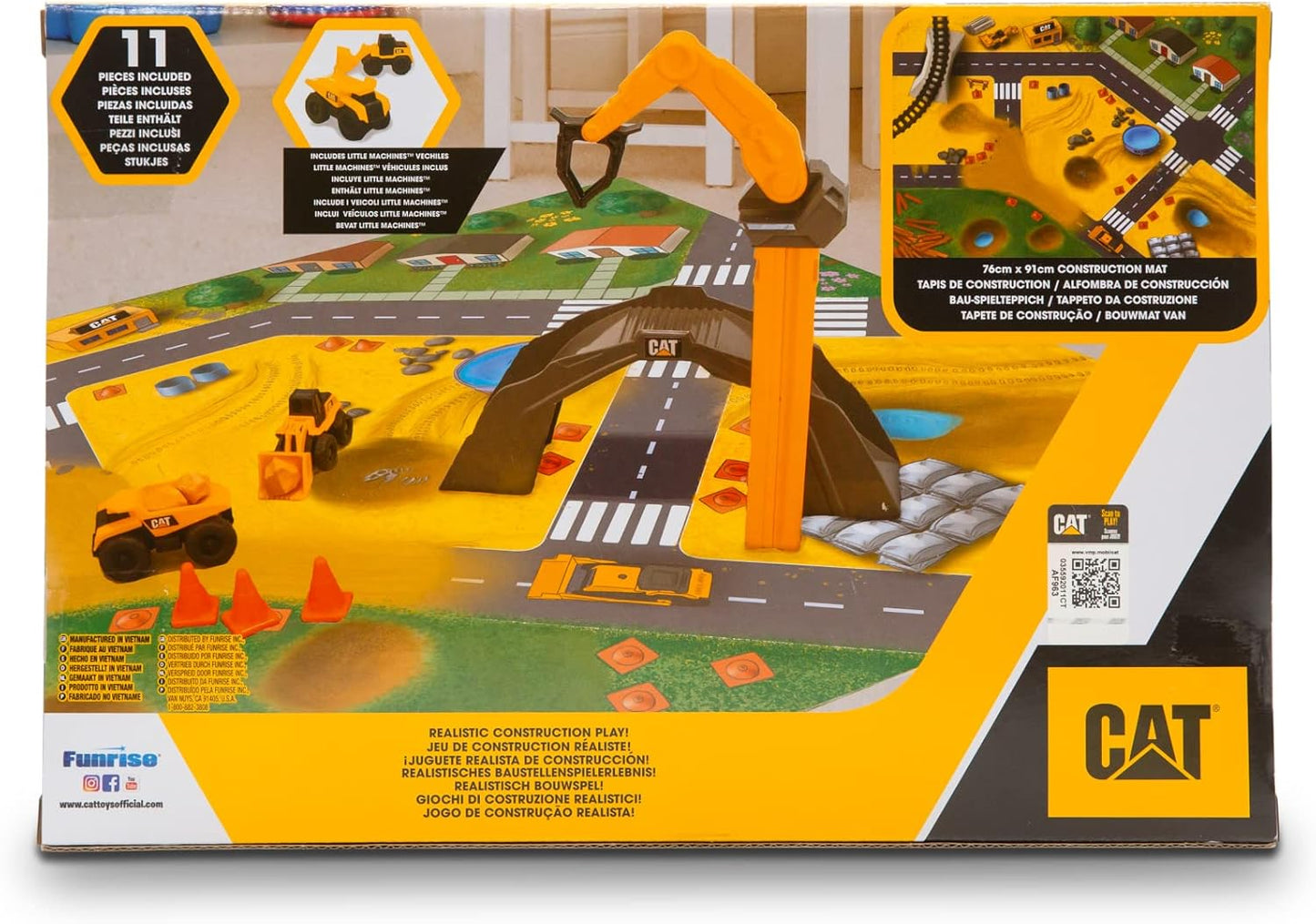 Cat Little Machines Construction Toys Play Mat