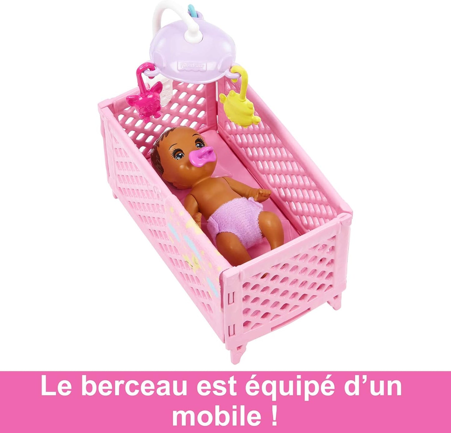 Barbie Skipper Babysitters Inc Crib Playset And Doll- Brunette Friend Dollfriend