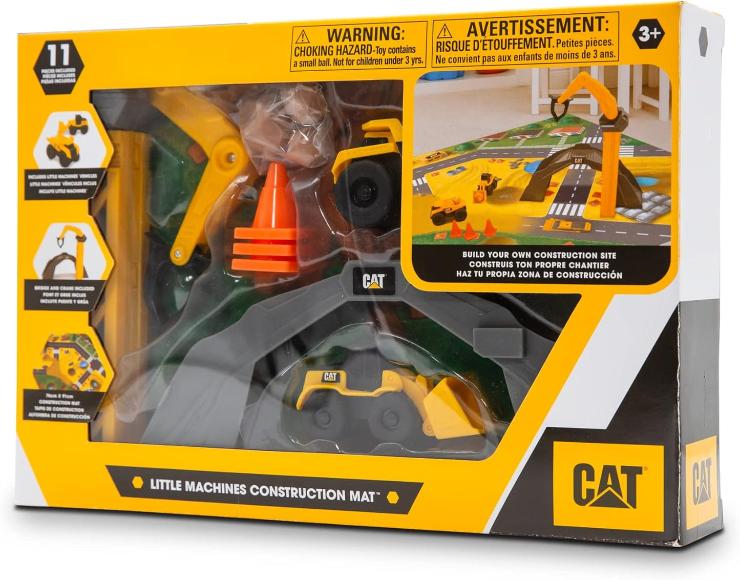 Cat Little Machines Construction Toys Play Mat