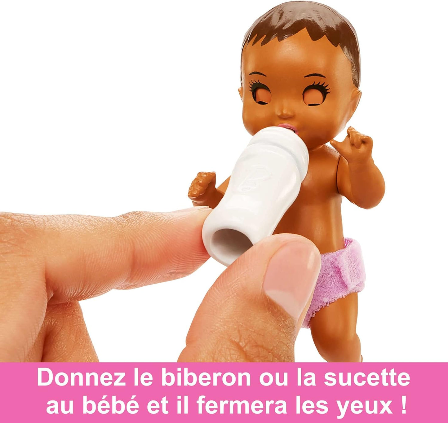 Barbie Skipper Babysitters Inc Crib Playset And Doll- Brunette Friend Dollfriend