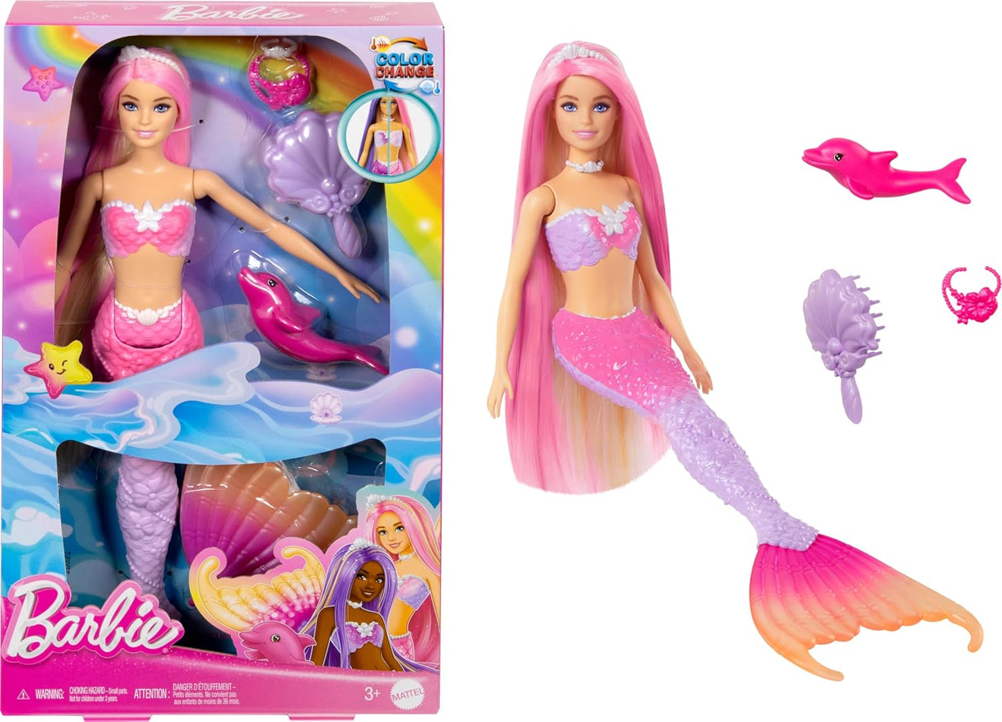 Barbie Malibu Mermaid Doll With Color Change Feature