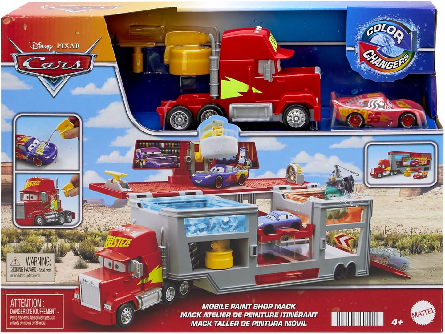 Disney And Pixar Cars Color Changers Mobile Paint Shop Mack Playset