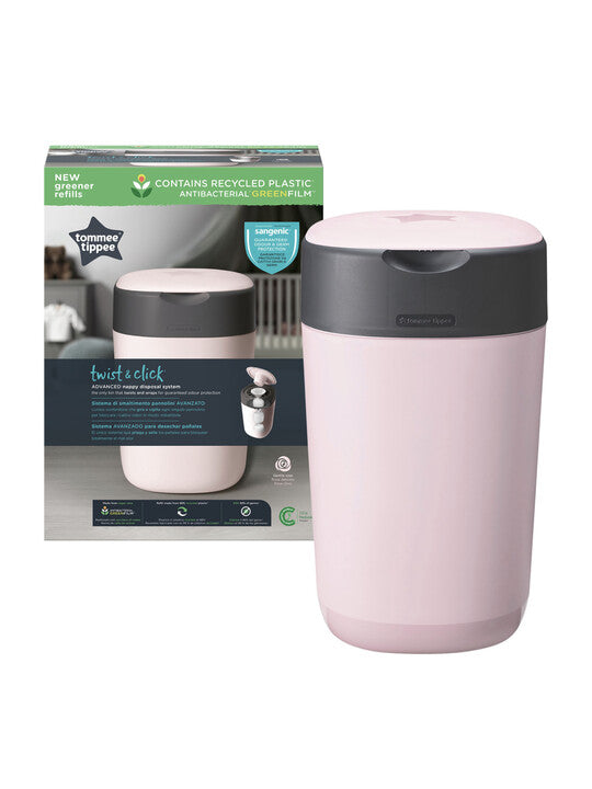 Twist & Click Nappy Bin - Pink