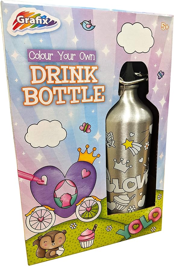Grafix Color Your Own Water Bottle Set