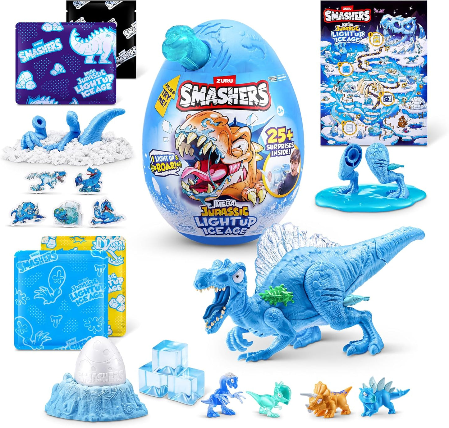 Smashers Dino Ice Age Light-Up Mega Egg