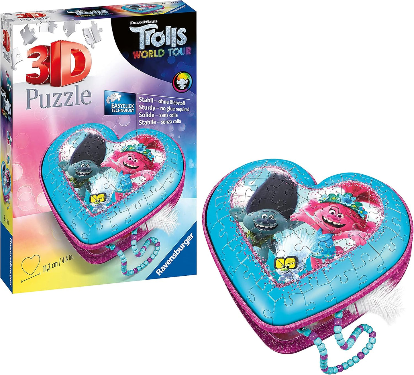 Trolls 2 World Tour-Heart Shaped 54 Jigsaw Puzzle