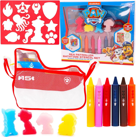 Paw Patrol Sea Patroller Bath Stencil And Crayon Set