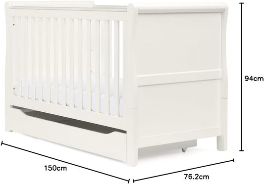 Cot Bed Chiltern  Sleigh White