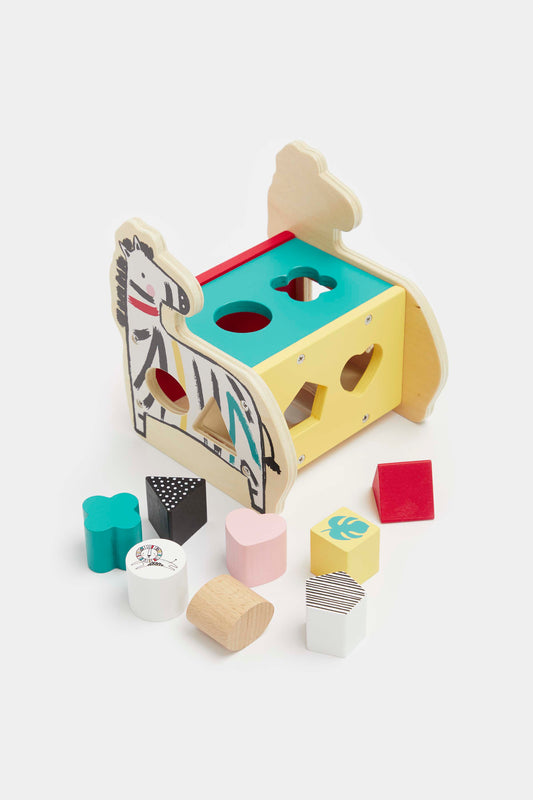 Mplay Wooden Zebra Shape Sorter