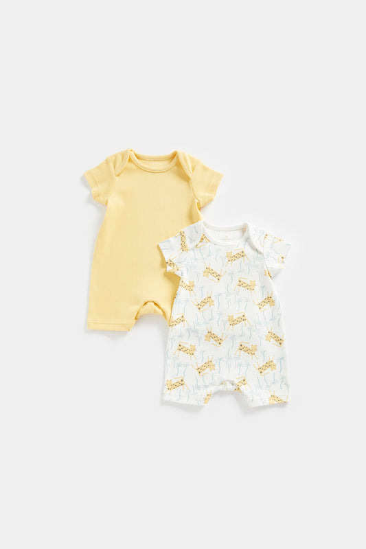 2 Pack Jungle Leopard Rompers