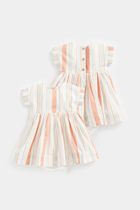 Newborn Girl Striped Dress