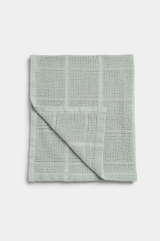 Essential Cellular Cotbed Blanket Green