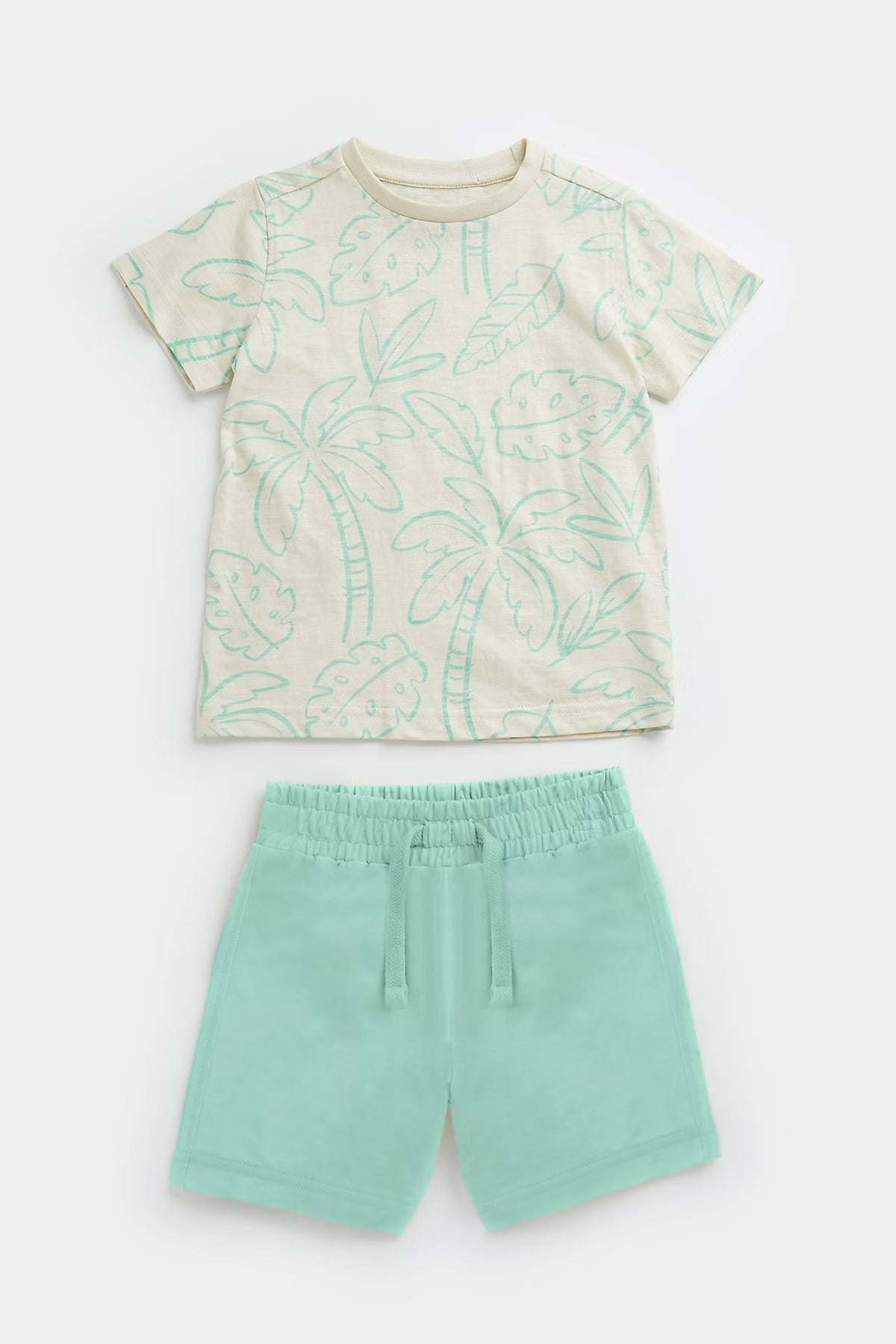 Mini Boys Beachshop Tee & Shortslinear Palm