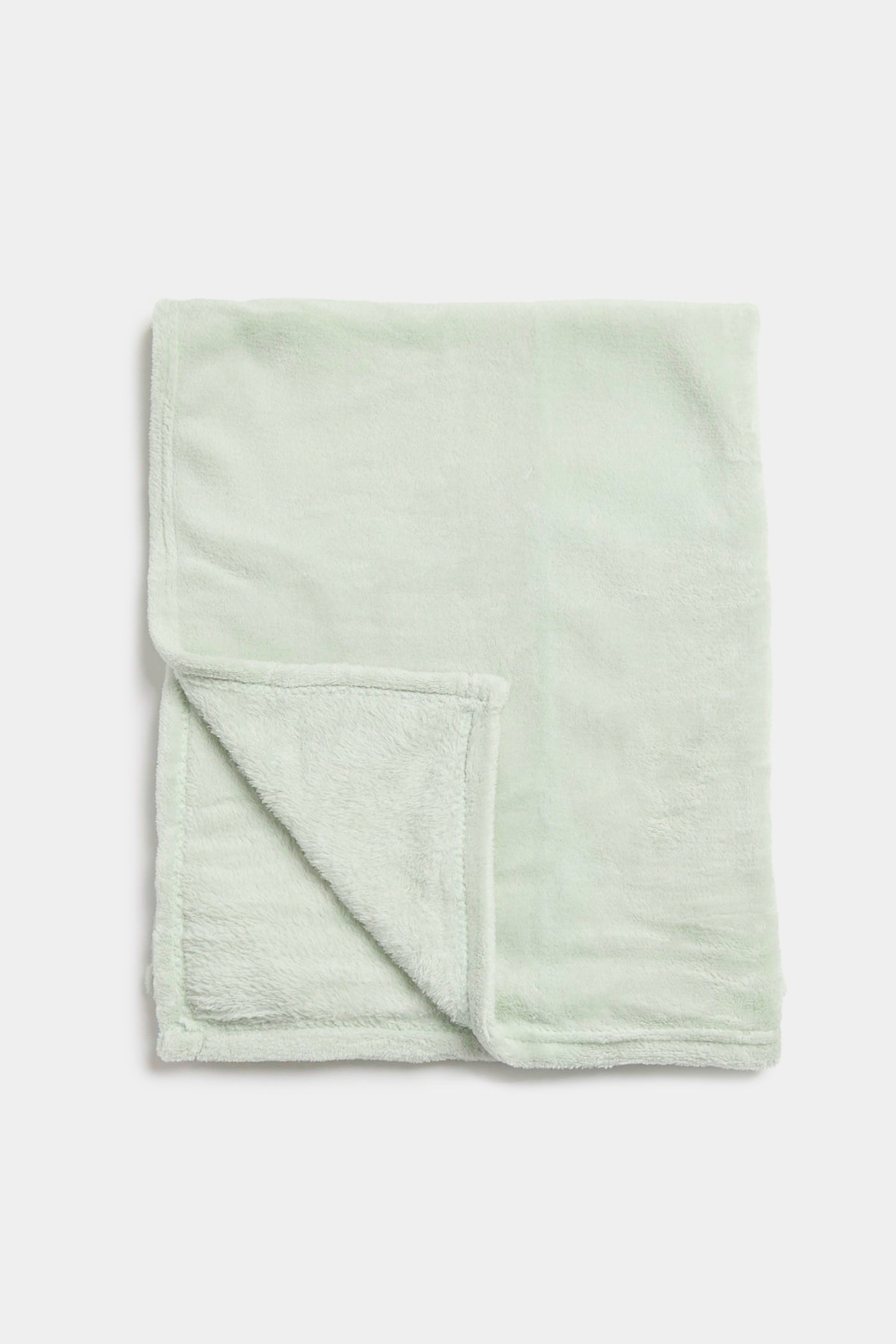 Essential Fleece Cotbed Blanket Green