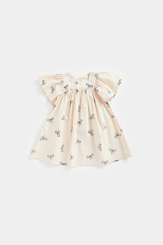 Bow Print Woven Dress