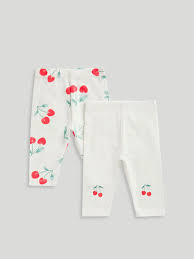 Newborn Girl Cherry Sweet 2Pk Leggings