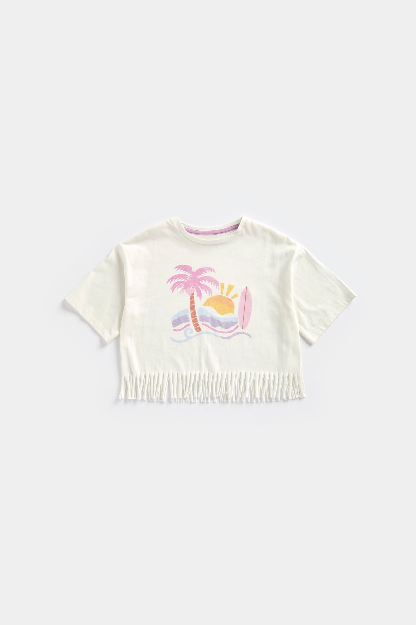 Beach T-shirt with Fringe