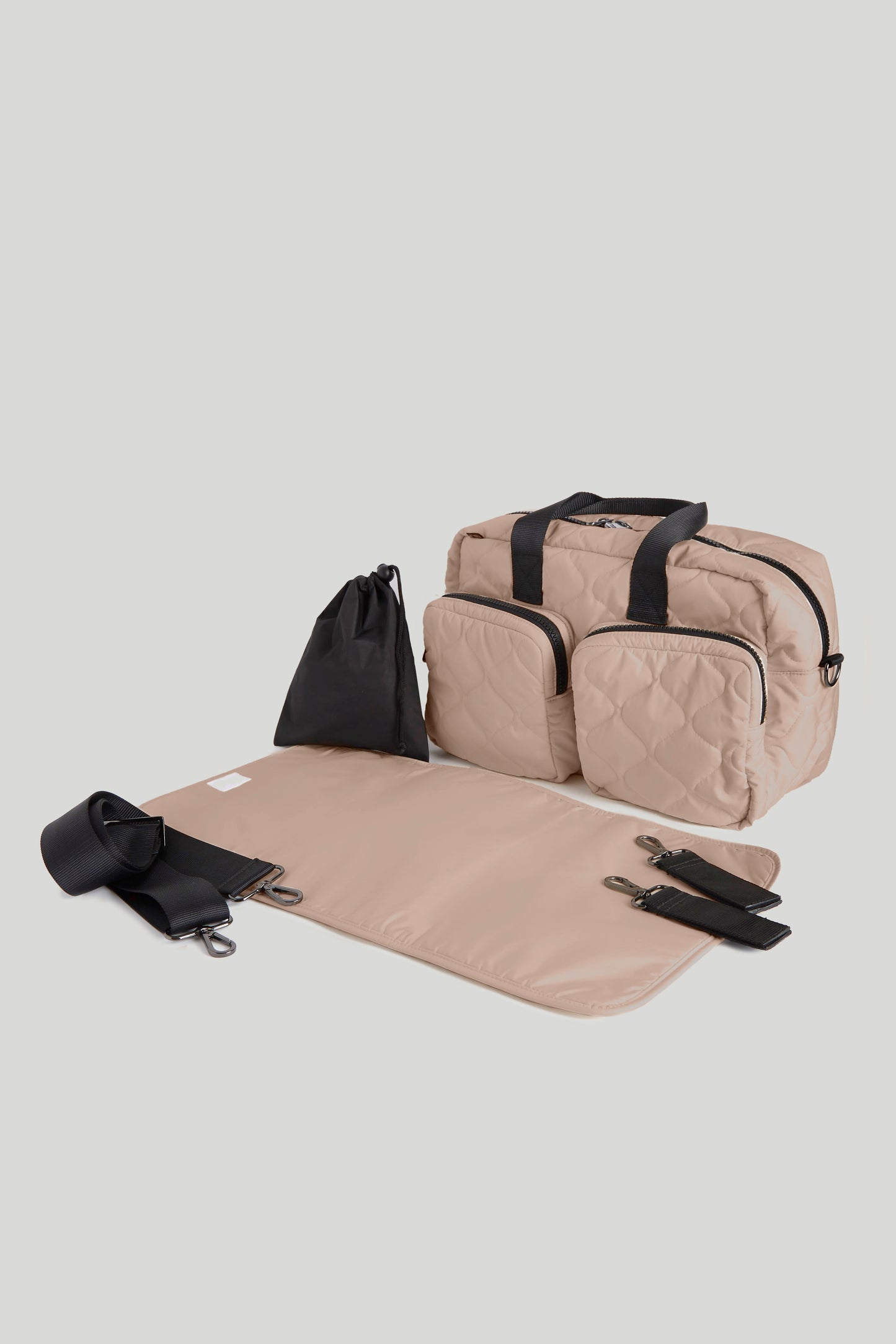 Changing Bag Quilted Holdall Neutral