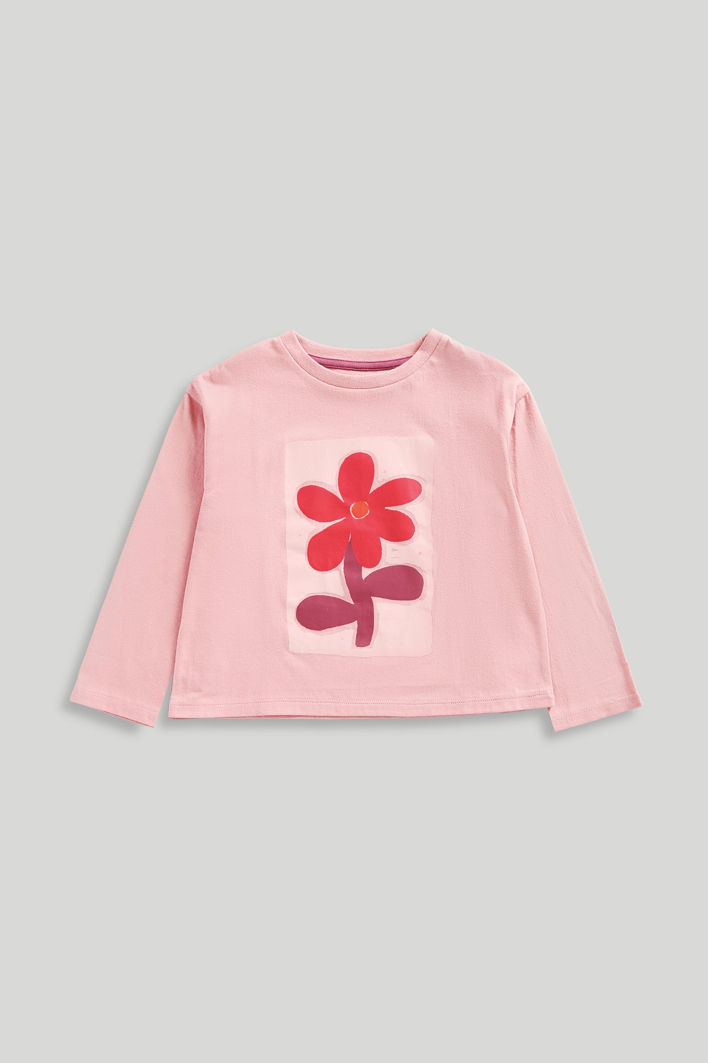 Pink Flower Long-Sleeved T-Shirt