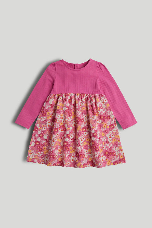 Pink Cotton Twofer Dress