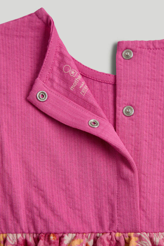Pink Cotton Twofer Dress