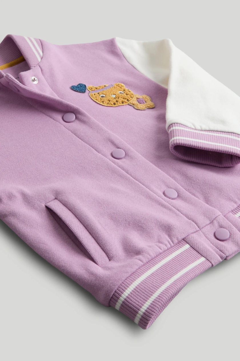 Lilac Fun Varsity Jacket